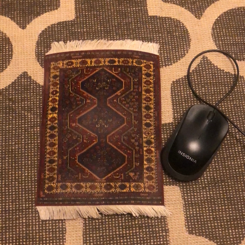 MouseRug Freud mouse pad with fringe
